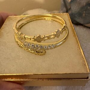 Elegant Gold Bangle Set